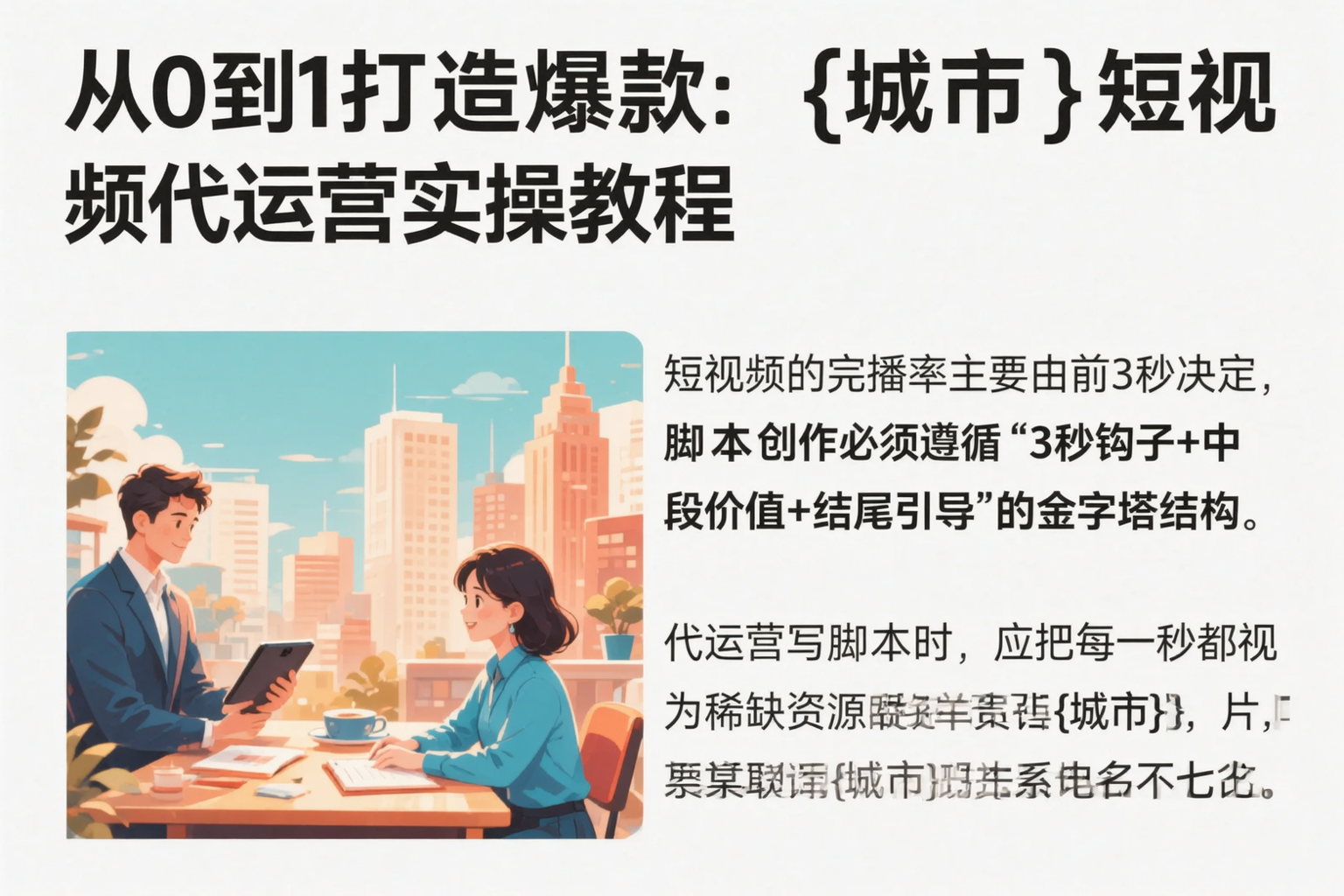 从0到1打造爆款：昆玉短视频代运营实操教程