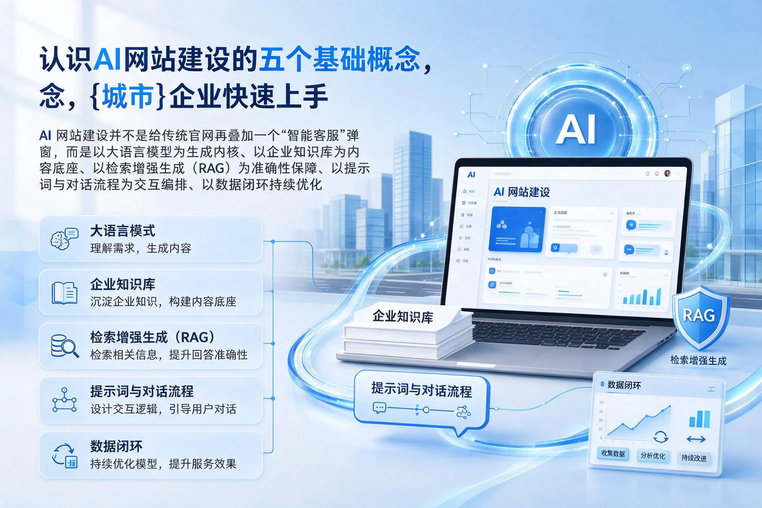 认识AI网站建设的五个基础概念，昆玉企业快速上手