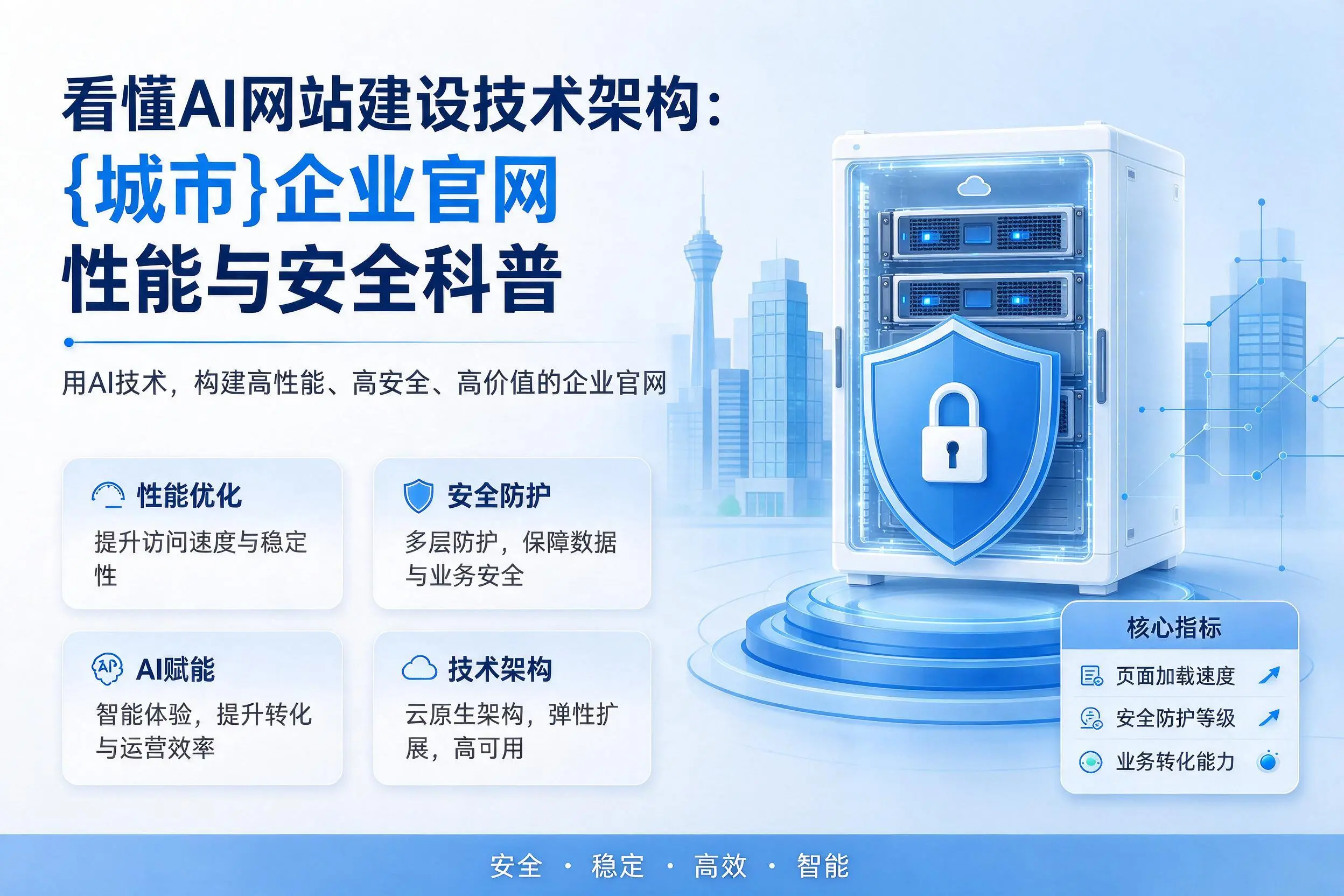 看懂AI网站建设技术架构：昆玉企业官网性能与安全科普